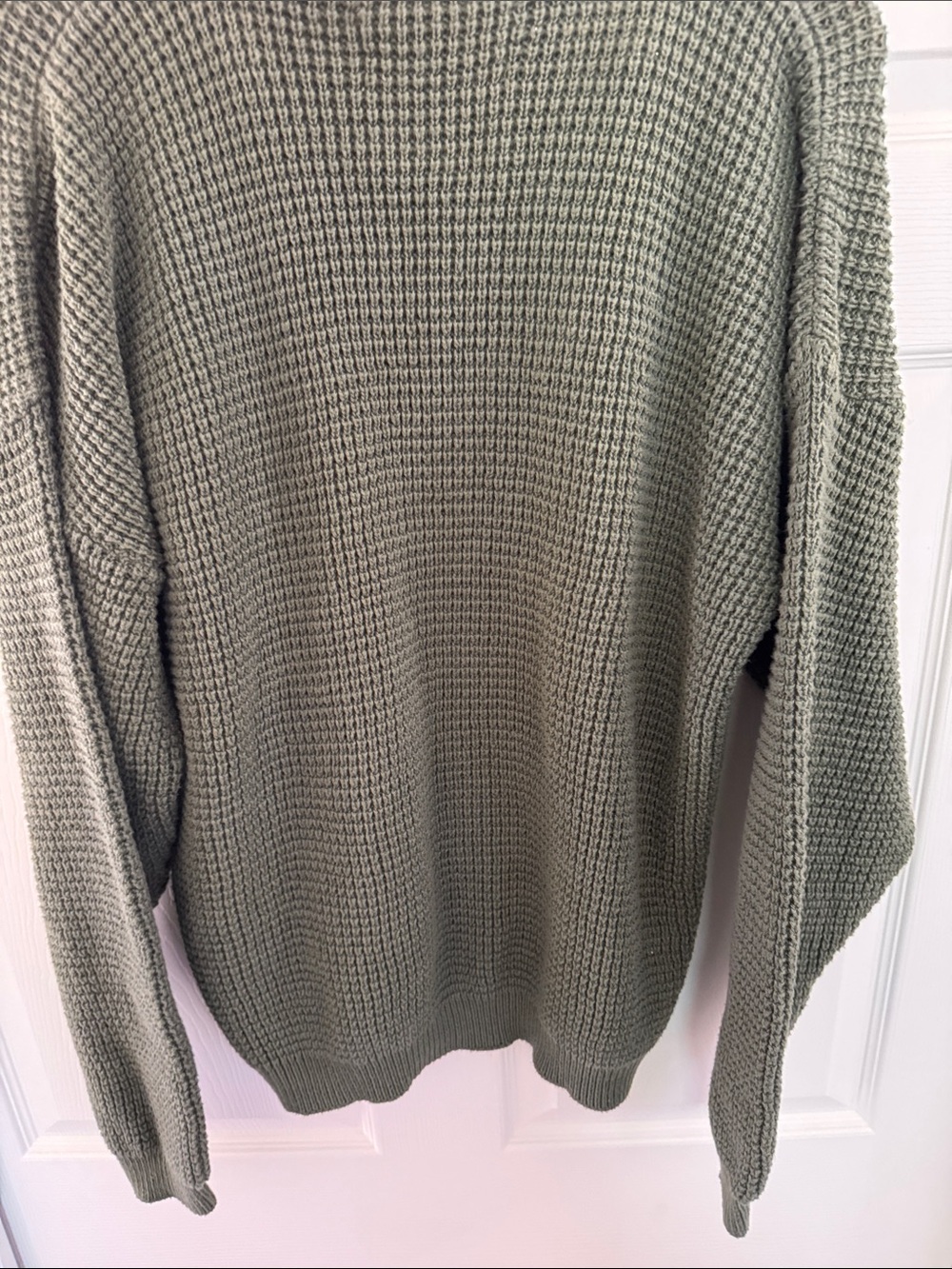 Vintage Browning Men's Olive Green Knit Sweater - Casual Waffle Crewneck - Picture 10 of 10